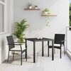 vidaXL Garten Essgruppe mit Kissen 3 pcs Schwarz Poly-Rattan