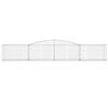 vidaXL Gabionen mit Hochbogen 10 Stk. 400x50x60/80cm Verzinktes Eisen
