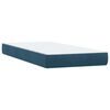 vidaXL Boxspringbett mit Matratze & LED Dunkelblau 90x220 cm Samt