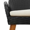 vidaXL Garten Essgruppe mit Kissen 7 pcs Schwarz Poly-Rattan