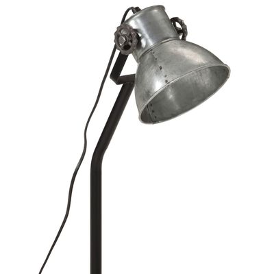 vidaXL Schreibtischlampe 25 W Vintage-Silber 17x17x60 cm E27