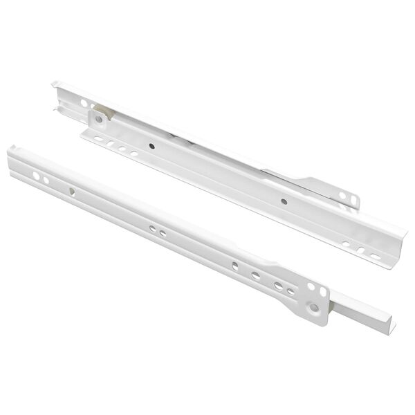 vidaXL Schubladenschiene 2 pcs Wei&szlig; 250 mm Stahl