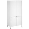 vidaXL Industrial Kleiderschrank Wei&szlig; 90x50x180 cm Metall