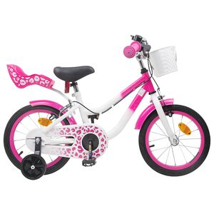 vidaXL Kinderfahrrad 12 Zoll f&uuml;r 2-4 Jahre alt Rosa