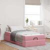 vidaXL Bettgestell mit Matratze mit Matratze 2 pcs Rosa Samt