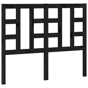 vidaXL Kopfteil Schwarz 126x4x100 cm Massivholz Kiefer