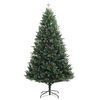 vidaXL K&uuml;nstlicher Weihnachtsbaum Klappbar mit Roten Beeren 240 cm