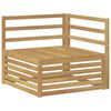 vidaXL Outdoor Ecksofa Massivholz Akazie Wei&szlig; 83 x 83 x 73 cm