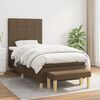 vidaXL Boxspringbett mit Matratze Dunkelbraun 80x200 cm Stoff