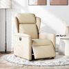 vidaXL Relaxsessel Elektrisch Creme Stoff
