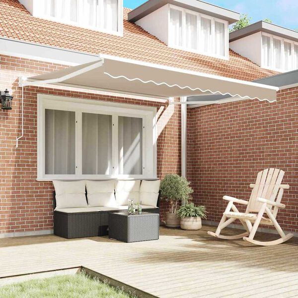 vidaXL Markise Beige 3 x 2,5 m Polyester und Metall