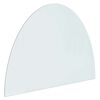 vidaXL Feuerstelle Glasplatte Transparent 800 x 600 mm Glas