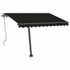 vidaXL Markise Manuell Einziehbar mit LED 350x250 cm Anthrazit