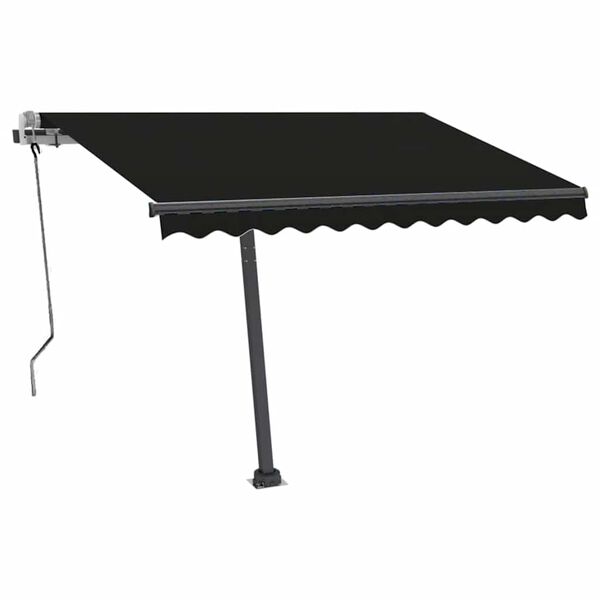 vidaXL Markise Manuell Einziehbar mit LED 350x250 cm Anthrazit