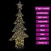 vidaXL Weihnachtsbaum mit 240 LEDs Warmwei&szlig; 180 cm Rattan