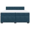 vidaXL Boxspringbett mit Matratze Blau 200x200 cm Samt