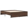vidaXL Bettgestell Braun Eichen-Optik 140x200 cm Holzwerkstoff Metall