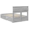 vidaXL Bettrahmen Graues Sonoma 135 x 190 cm Holzwerkstoff