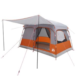 vidaXL Familienzelt 8 Personen Grau und Orange Polyester