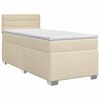 vidaXL Boxspringbett mit Matratze mit Kopfteil Creme 80 x 200 cm Stoff
