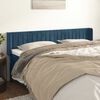 vidaXL Kopfteil mit Ohren Dunkelblau 183x16x78/88 cm Samt