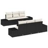 vidaXL Sofa Set 7 Stk. Schwarz [Synthetisch]: Poly Rattan
