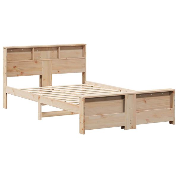 vidaXL Bettrahmen mit Kopfteil Braun 140 x 190 cm Holzwerkstoff
