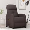 vidaXL Massagesessel Dunkelbraun Stoff
