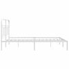 vidaXL Bettgestell mit Kopfteil Metall Wei&szlig; 140x200 cm