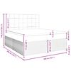 vidaXL Boxspringbett mit Matratze Dunkelgrau 200x200 cm Samt