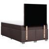 vidaXL Boxspringbett mit Matratze Dunkelbraun 120x190 cm Stoff
