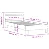 vidaXL Bettgestell ohne Matratze mit Kopfteil Sonoma-Eiche 75x190 cm
