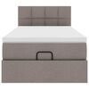 vidaXL Ottoman-Bett mit Matratze Taupe 80x200 cm Stoff