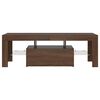 vidaXL TV-Schrank mit LED-Leuchten Braun Eichen-Optik 120x35x40 cm