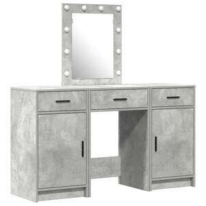 vidaXL Schminktisch mit Schubladen Grau 50 x 41 x 135 cm Holzwerkstoff
