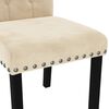 vidaXL Esszimmerst&uuml;hle 6 Stk. Creme Samt