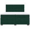 vidaXL Boxspringbett mit Matratze Dunkelgr&uuml;n 200x200 cm Samt