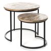 Rousseau 2-tlg. Beistelltisch-Set Linus Holz Magnolie