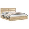 vidaXL Bettrahmen Sonoma-Eiche 200 x 200 cm Ingenieurs Holz
