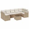 vidaXL Gartensofa-set 8 Stk. 7-Sitzanzahl Beige Poly-Rattan