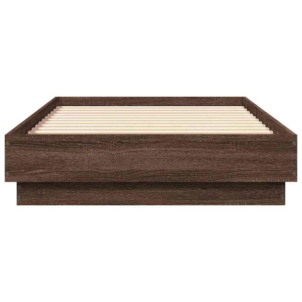 vidaXL Bettgestell ohne Matratze Braun Eiche 90x190 cm Holzwerkstoff