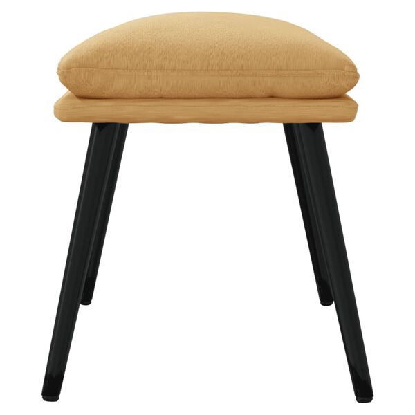vidaXL Fu&szlig;hocker Creme 45x30x35 cm Mikrofasergewebe