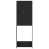 vidaXL Waschmaschinenschrank Schwarz 64x25,5x190 cm
