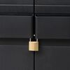 vidaXL Gartenschrank mit 4 Regalen Schwarz