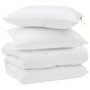 vidaXL Winterbettdecke mit Kissen 3 pcs Wei&szlig; Mikrofaser