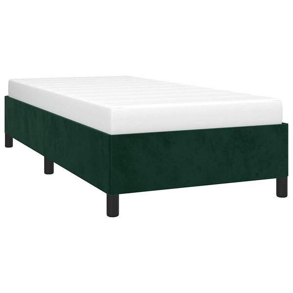 vidaXL Bettgestell ohne Matratze Dunkelgr&uuml;n 90x190 cm Samt
