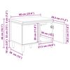 vidaXL Flurbank mit Kissen mit Speicher Sonoma-Eiche 60 x 38 x 46 cm