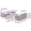 vidaXL Gartensofa-set mit Kissen 8 pcs Schwarz und Creme Poly-Rattan