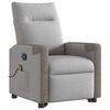 vidaXL Massagesessel mit Aufstehhilfe Wolkengrau Stoff