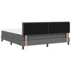 vidaXL Boxspringbett mit Matratze Dunkelgrau 180 x 200 cm Stoff